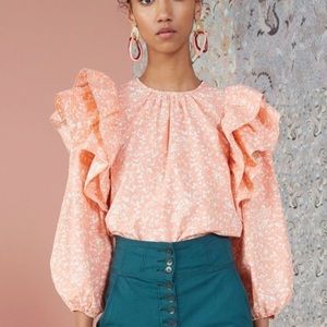 Ulla Johnson blush Cassie blouse - NWT